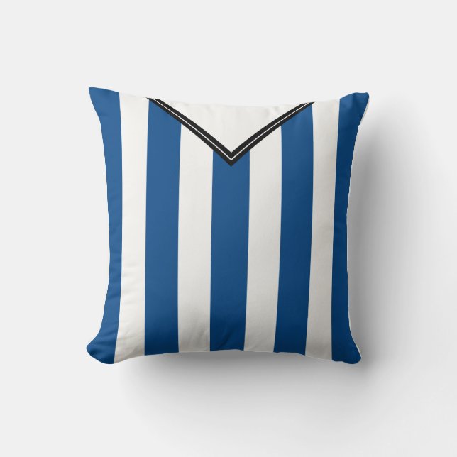 Coussin Soccer Football Jersey Nom Modèle, Bleu (Recto)