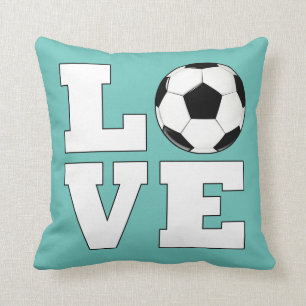 Coussin Soccer LOVE Soccer Player Couleurs personnalisées 