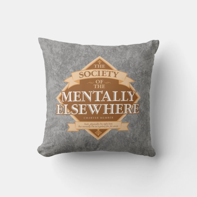 Coussin Société de la Mentalité ailleurs (Recto)