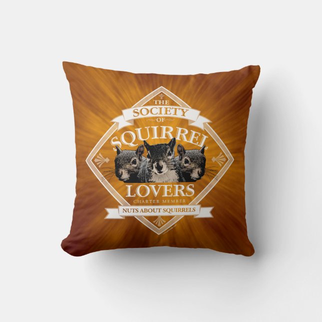 Coussin Société des amoureux des écureuils - drôles d'écur (Recto)