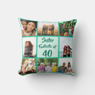 Coussin Soeur fantastique à 40 ans photo collage