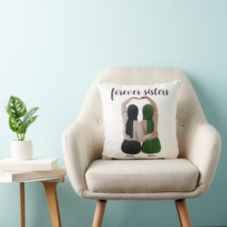 Coussin Soeurs Forever Cadeau Hijabi personnalisé