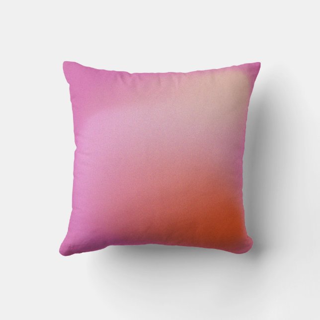 Coussin Soft Gradient Grain Throw Pillow – Calm Minimalist (Verso)