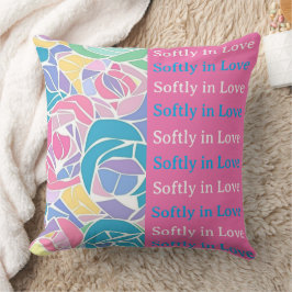 Coussin Soft Pastel Rose Love - Softly in love