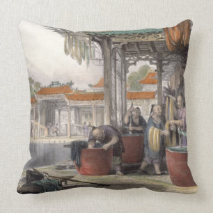 Coussin Soie de teinture et de enroulement, de 'Chine