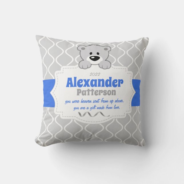 Coussin Soins infirmiers pour ours en peluche personnalisé (Recto)