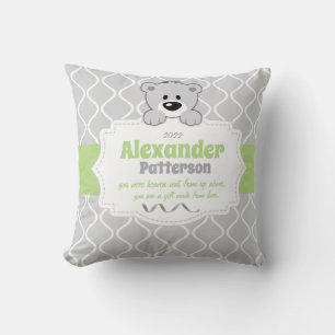 Coussin Soins infirmiers pour ours en peluche personnalisé