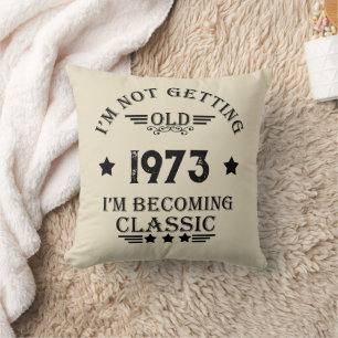 Coussin Soirée de 50 ans vintage personnalisée