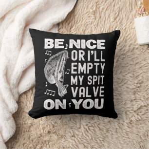 Coussin Sois gentil Je Vide Ma Vanne à bec Musette Baroque