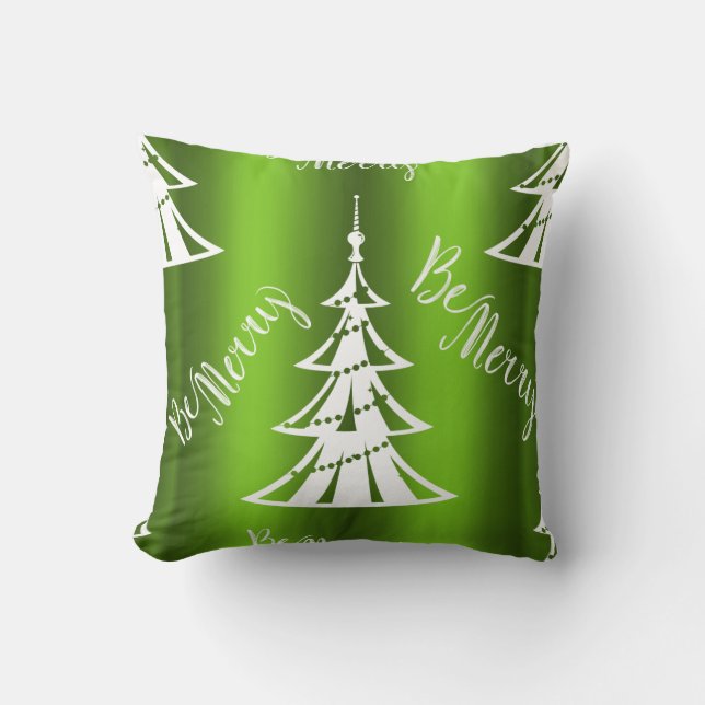 Coussin Sois Joyeux Noël Vert (Recto)