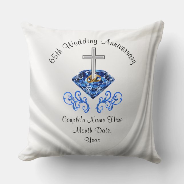 Coussin Soixante-cinquième cadeaux d'anniversaire de (Recto)
