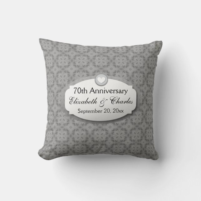 Coussin soixante-dixième Platine Z03 d'anniversaire de (Recto)