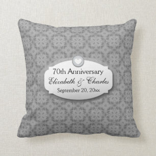 Coussin soixante-dixième Platine Z03 d'anniversaire de