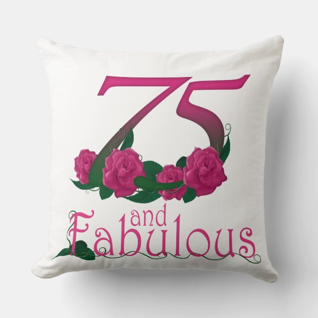 Coussin soixante-quinzième carreau 20" d'anniversaire x (Recto)