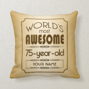 Coussin Soixante-quinzième monde de célébration