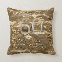 soixantième Or de noces de diamant d'anniversaire