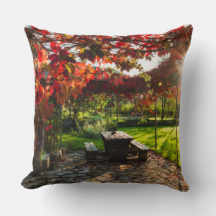 Coussin Soleil à travers les feuilles d'automne, Croatie