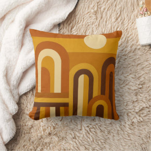 Coussin Soleil & Arches Design Géométrique Moderne du Mili