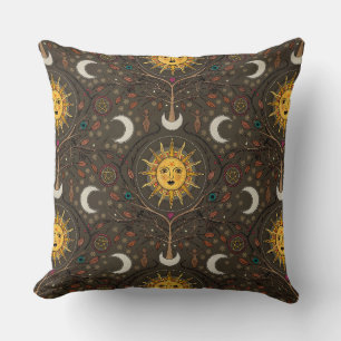 Coussin soleil d'hiver brun