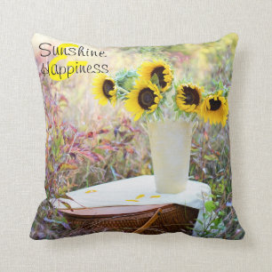 Coussin Soleil et bonheur de tournesols
