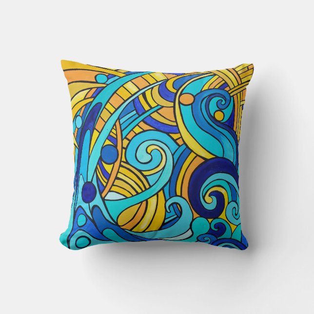 Coussin Soleil et mer (Recto)