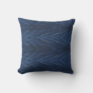 Coussin Solide abstrait motif bleu uni lac