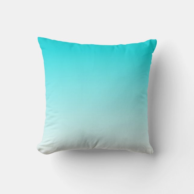 Coussin sombre bleu turquoise. (Recto)