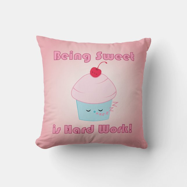 Coussin somnolent de Kawaii de petit gâteau et de (Recto)
