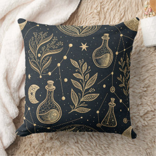 Coussin Sorcellerie Céleste Mystique - Botanique Or