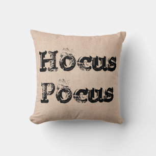 Coussin sorcière de Hocus Pocus en toile de jute Halloween