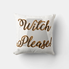 Coussin sorcière s'il vous plaît drôle halloween avec casq