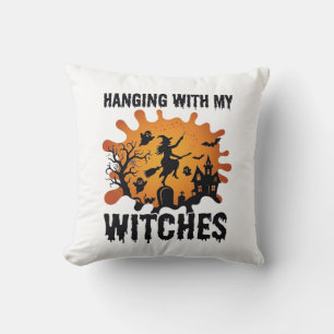 Coussin Sorcières suspendues Halloween Balai de sorcière M