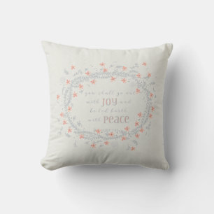 Coussin Sortez avec joie - Ésaïe 55:12
