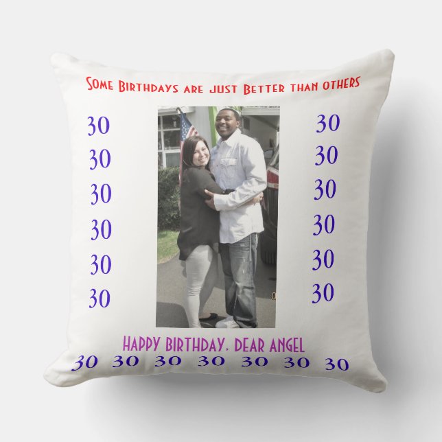 COUSSIN SOUHAITS D'ANNIVERSAIRE (Recto)