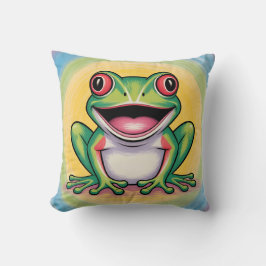 Coussin Sourire doux de grenouille