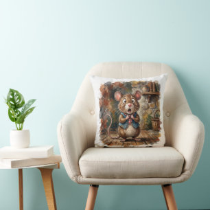 Coussin Souris avec un air surpris