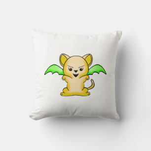 Coussin Souris chauve. Drôle de souris avec des ailes de c