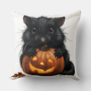 Coussin Souris d'Halloween et citrouille pour enfants