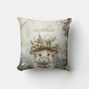 Coussin Souris Magique Forêt Enchantée Personnalisée