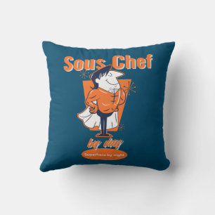 Coussin Sous Chef de jour, Superhero de nuit