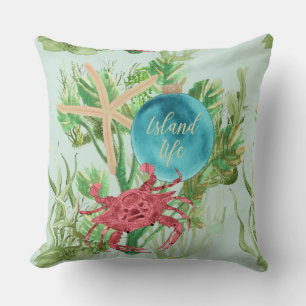 Coussin Sous la mer, l'île tropicale Noël