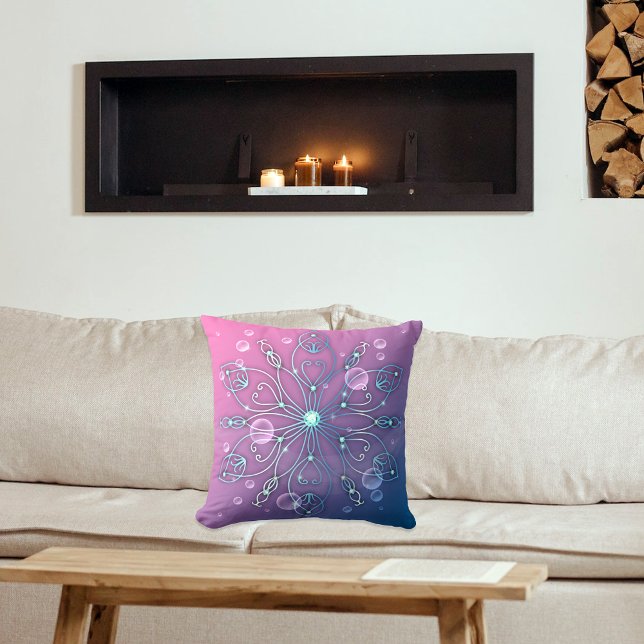 Coussin Sous l'eau brillant élégant luxe Royal Mandala (Créateur téléchargé)