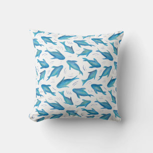 Coussin Sous les poissons de l'océan des enfants de mer re
