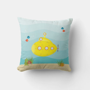 Coussin Sous-marin jaune de haute mer