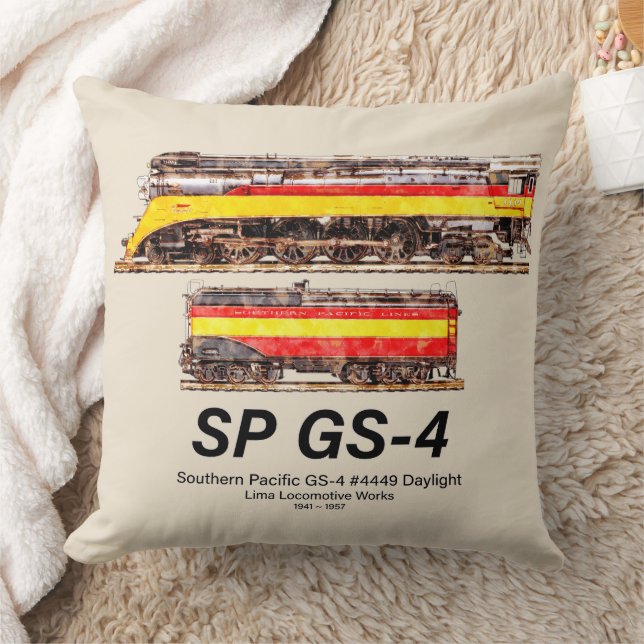 Coussin Southern Pacific GS-4 Daylight Steam Locomotive (Couverture)