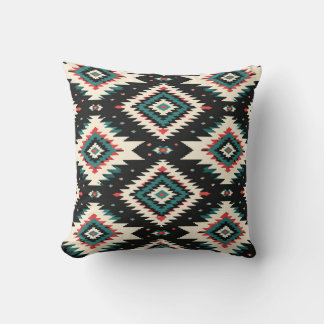 Coussin Southwestern Geometric Pattern Pillow 