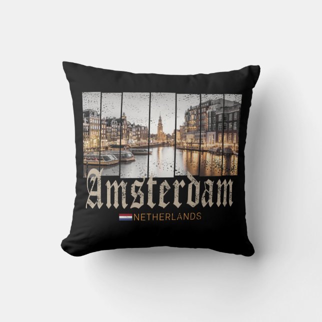 Coussin Souvenir d'Amsterdam Netherlands (Recto)