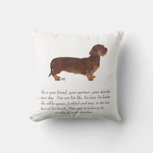 Coussin Souvenir de teckel - Mâle