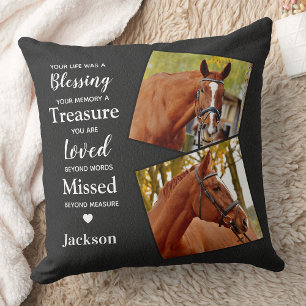 Coussin Souvenir Personnalisé 2 Photo Mémorial moderne