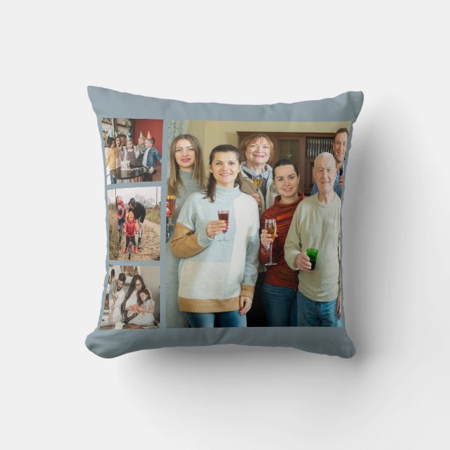 Coussin Souvenirs chères : personnalisable 4 Photo Collage (Recto)